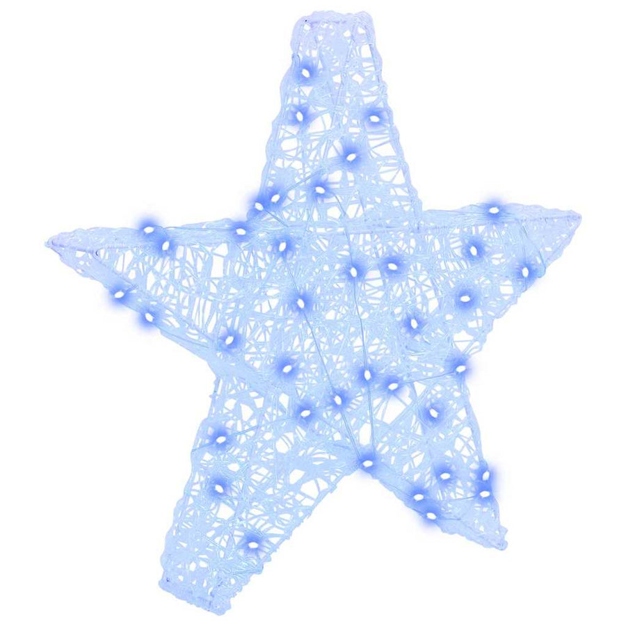 3D Ster met 50 LED Blauw 55 x 53,5 x 10 cm Acryl