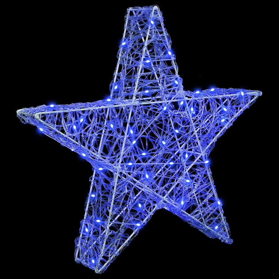 3D Ster met 50 LED Blauw 55 x 53,5 x 10 cm Acryl