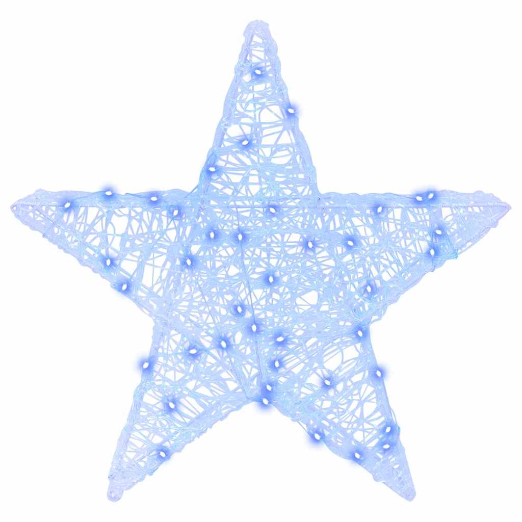 3D Ster met 50 LED Blauw 55 x 53,5 x 10 cm Acryl