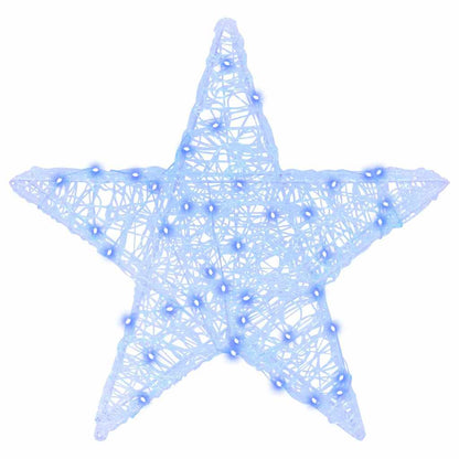 3D Ster met 50 LED Blauw 55 x 53,5 x 10 cm Acryl