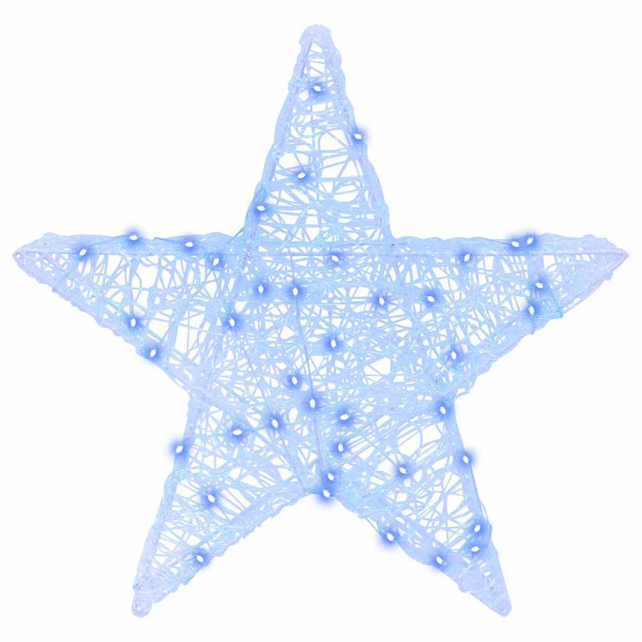 3D Ster met 50 LED Blauw 55 x 53,5 x 10 cm Acryl