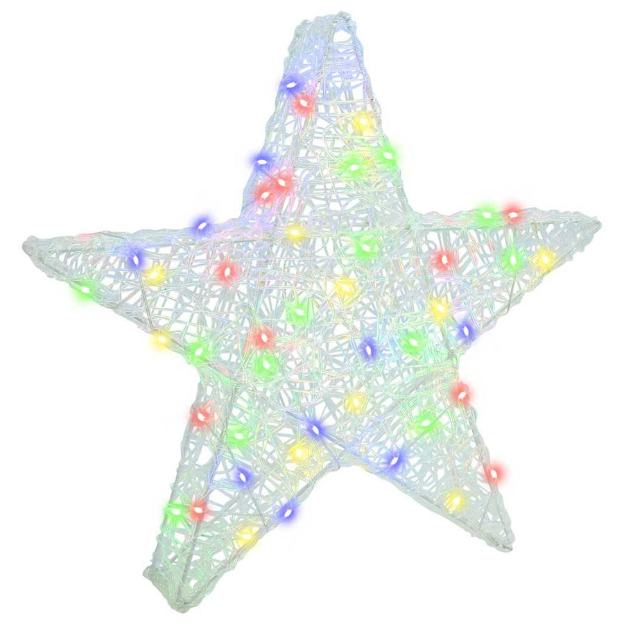 3D Ster met 50 LED Multikleur 55 x 53,5 x 10 cm Acryl