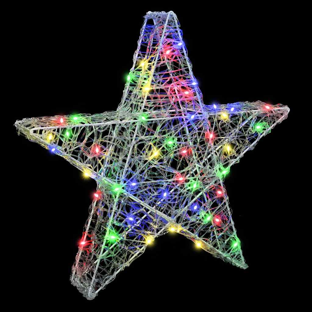 3D Ster met 50 LED Multikleur 55 x 53,5 x 10 cm Acryl