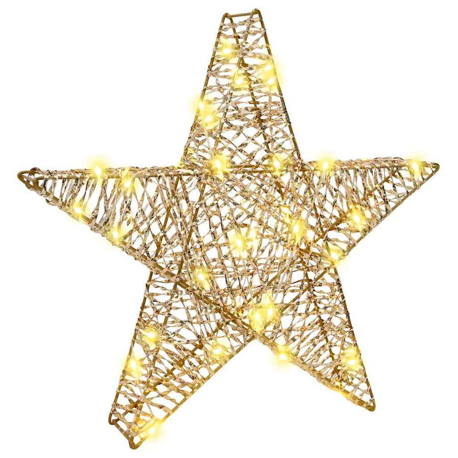 3D Ster met 50 LED Warmwit 55 x 52.5 x 9 cm PET