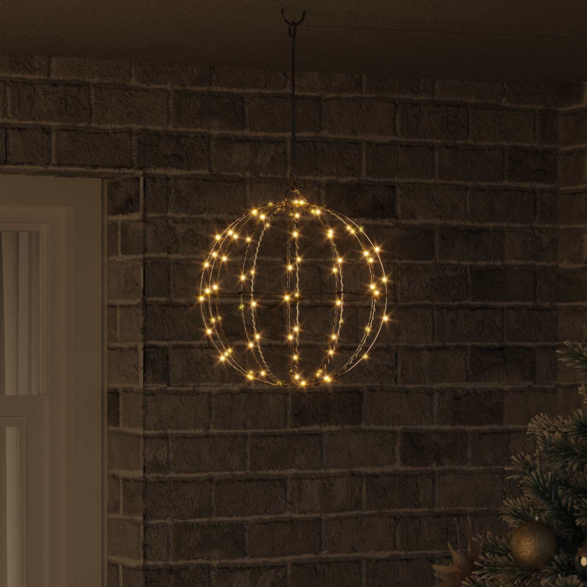 Bal Warmwit 30 x 30 x 32 cm Metaal 96 LED's