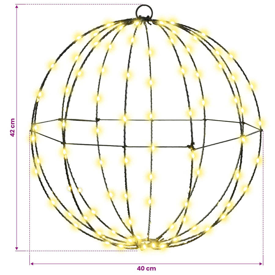 Bal Warmwit 40 x 40 x 42 cm Metaal 120 LED's