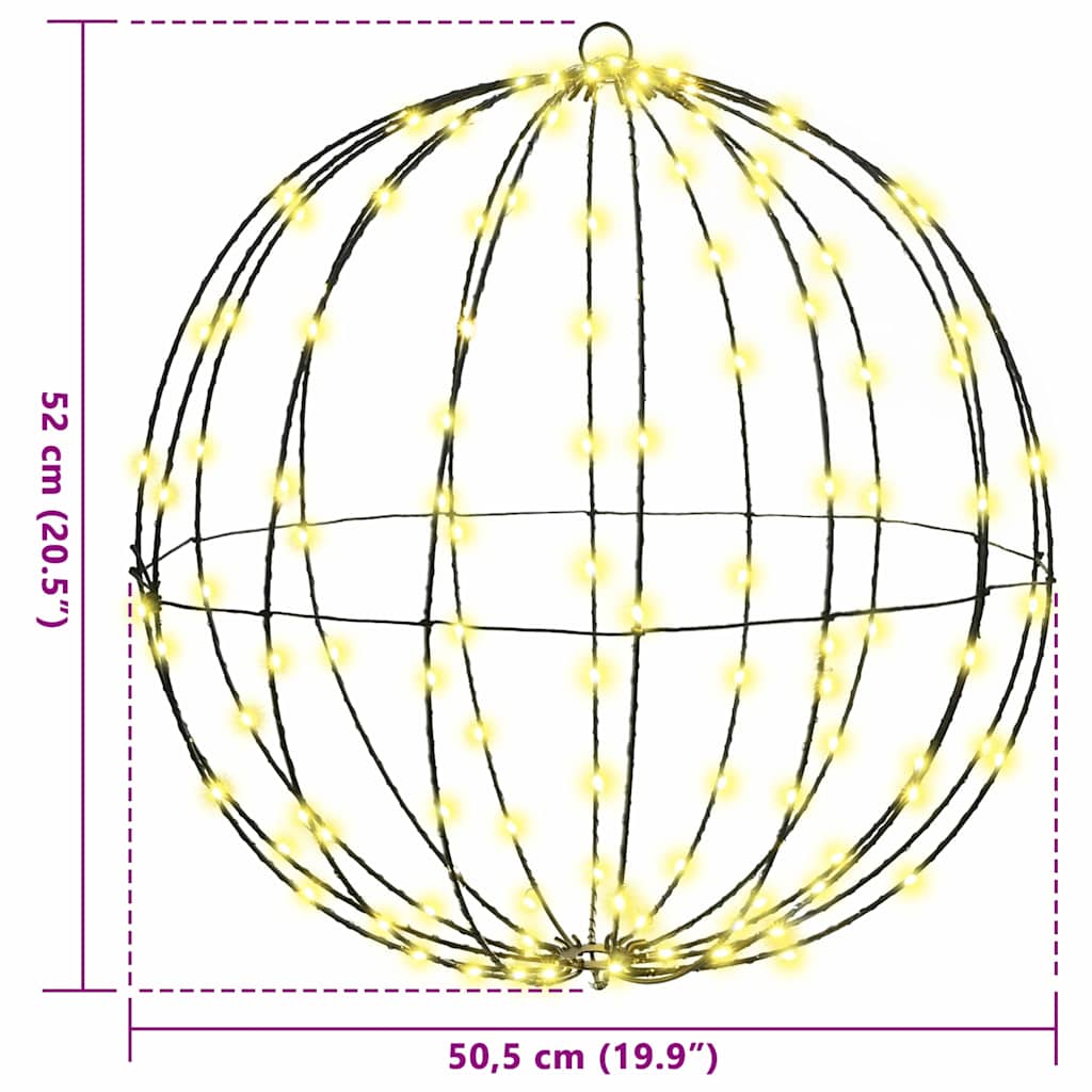 Bal met 160 LED Warmwit 50 cm Metaal