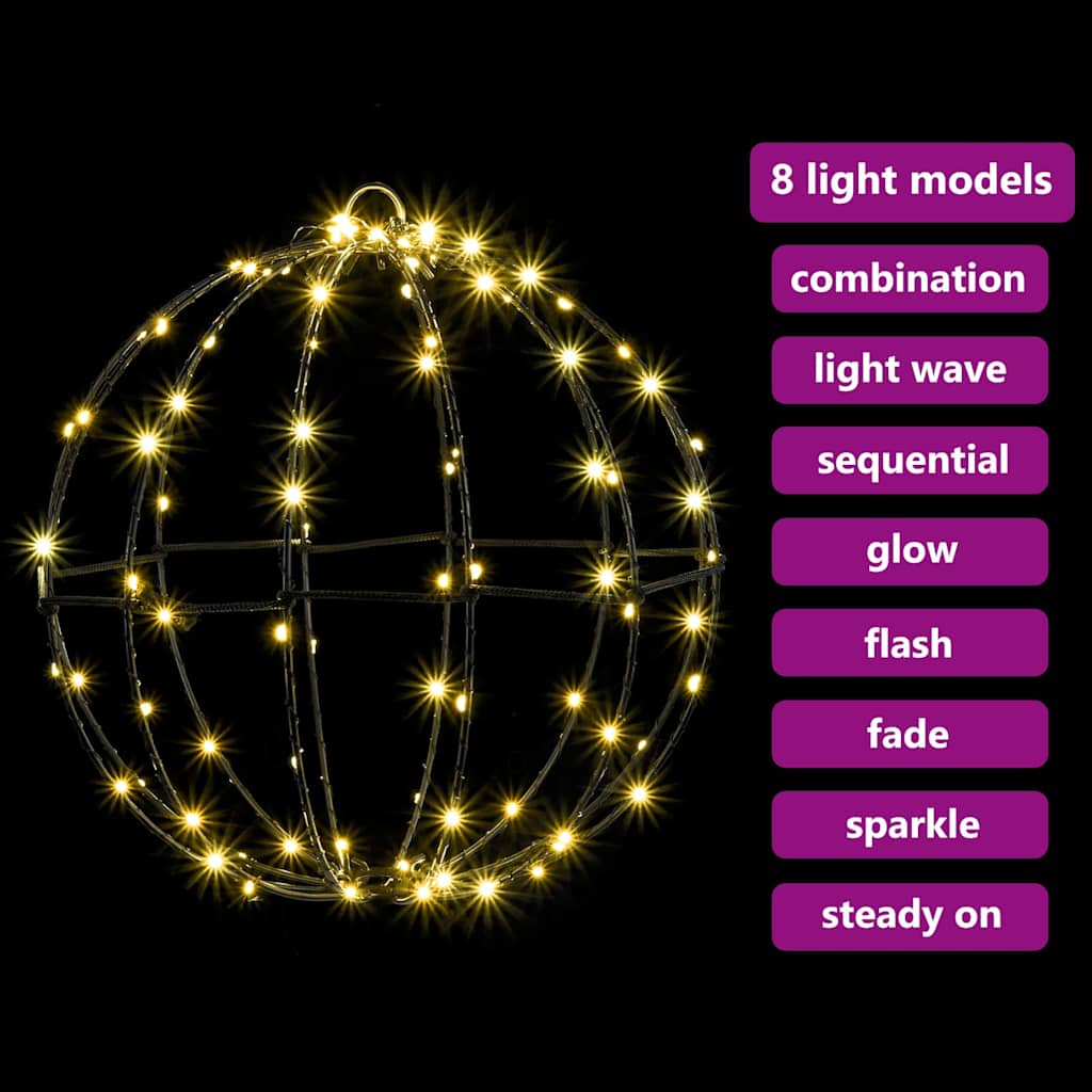 Bal Met 192 Led 2 Pcs 30 X 30 X 32 Cm Metaal 2
