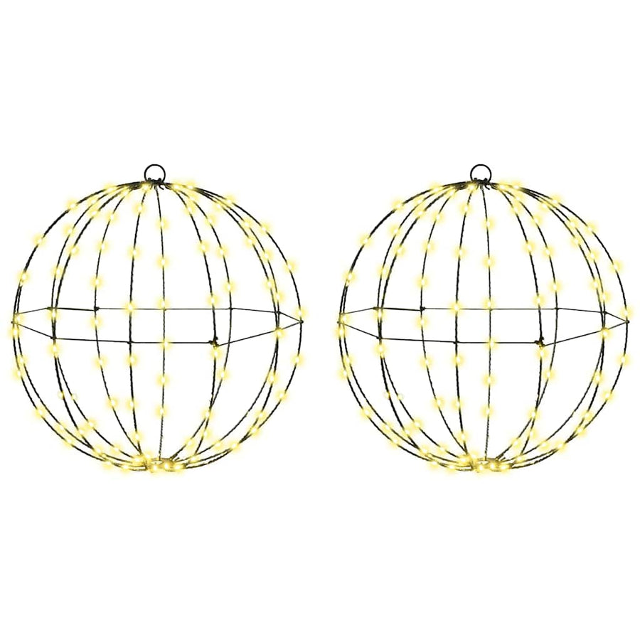 Bal met 192 LED 2 pcs Warmwit 40 cm Metaal