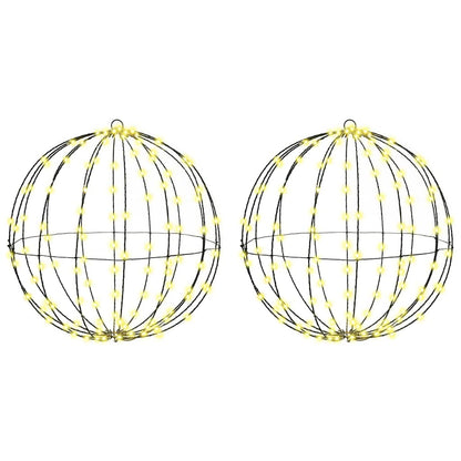 Bal 2 st Warmwit 50 x 50 x 52 cm Metaal 320 LED's