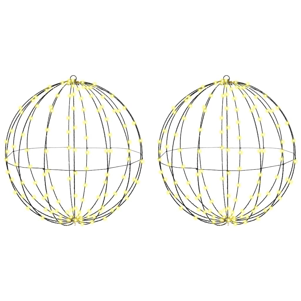 Bal met 384 LED 2 pcs Warmwit 60 cm Metaal