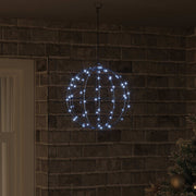 Decoratie bal 96 LED's koudwit metaal 31,5 cm