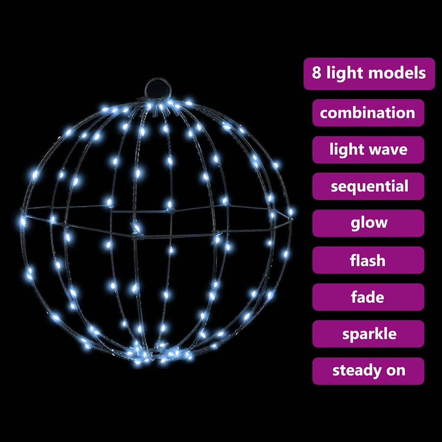 Bal 96 LED's Koudwit 31,5 x 31,5 x 32 cm Metaal