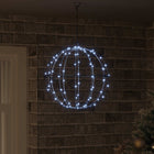 Kerstdecoratie bal 120 LED koudwit metaal 40,5 cm