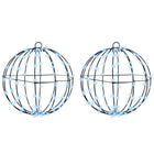 LED bal 31,5x31,5x32 cm koudwit metaal 2 stuks