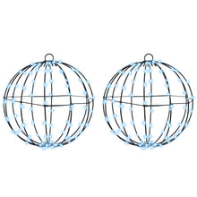 Bal met 192 LED 2 pcs Koudwit 30 cm Metaal