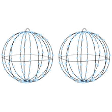 Bal 2 st 192 LED's Koudwit 40,5 x 40,5 x 42 cm Metaal