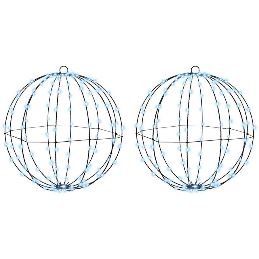 Bal 2 st 192 LED's Koudwit 40,5 x 40,5 x 42 cm Metaal