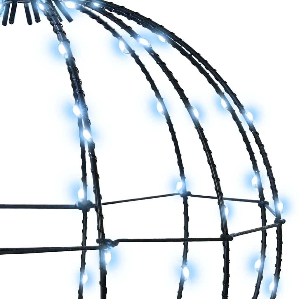 Bal met 384 LED 2 pcs Koudwit 60 cm Metaal