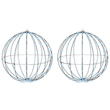 Bal met 384 LED 2 pcs Koudwit 60 cm Metaal