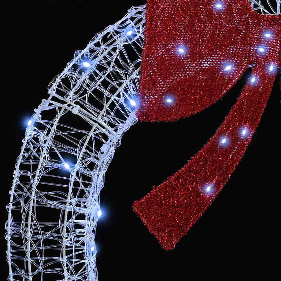 Krans met LED -striplichten Koudwit 75 cm Acryl