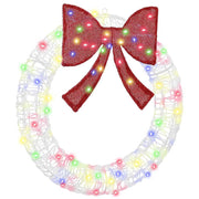 Krans 76 cm acryl multikleur met 60 LED