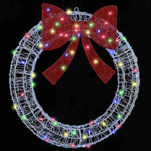 Krans met LED -striplichten Multikleur 75 cm Acryl