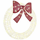 Wreath with 80 Warm White LEDs 92 x 92 x 9.5 cm Acrylic