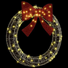 Krans met LED -striplichten Warmwit 90 cm Acryl