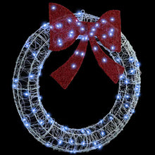 Krans met LED -striplichten Koudwit 90 cm Acryl