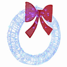 Krans met LED -striplichten Blauw 90 cm Acryl