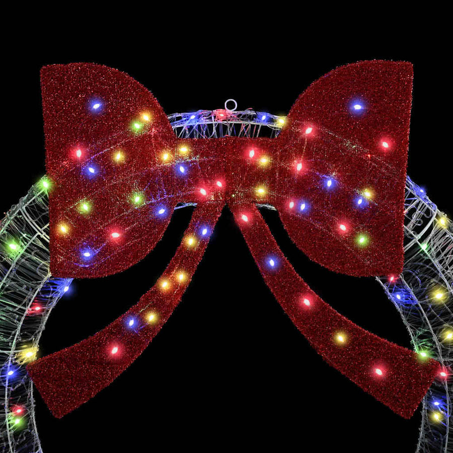 Krans met LED -striplichten Multikleur 90 cm Acryl