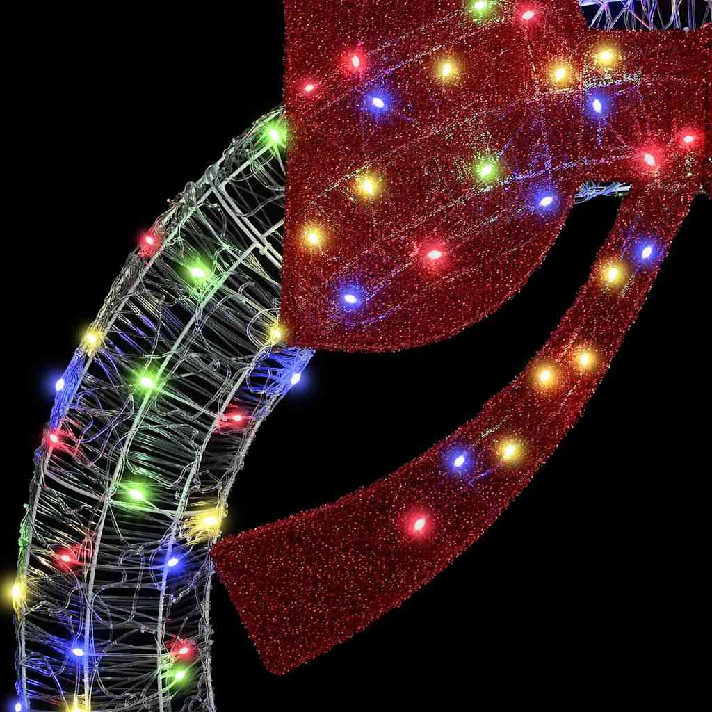 Krans met LED -striplichten Multikleur 90 cm Acryl
