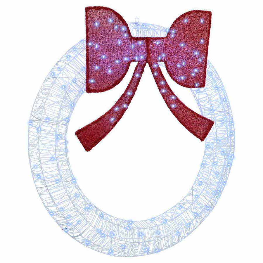 Krans met LED -striplichten Koudwit 120 cm Acryl