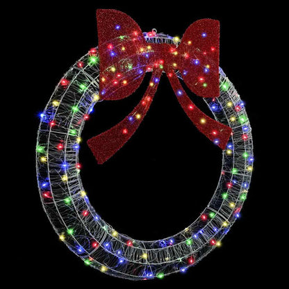 Krans met LED -striplichten Multikleur 120 cm Acryl