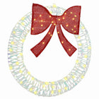 Wreath with 60 LED Warm White 76 x 76 x 8 cm PET