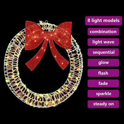 Krans met 60 LED Warmwit 75 cm PET