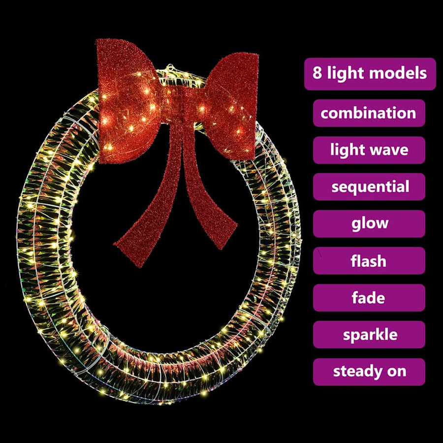 Krans met 150 LED Warmwit 120 cm PET