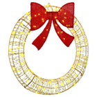 Wreath with 80 Warm White LEDs 91 x 91 x 9 cm PET