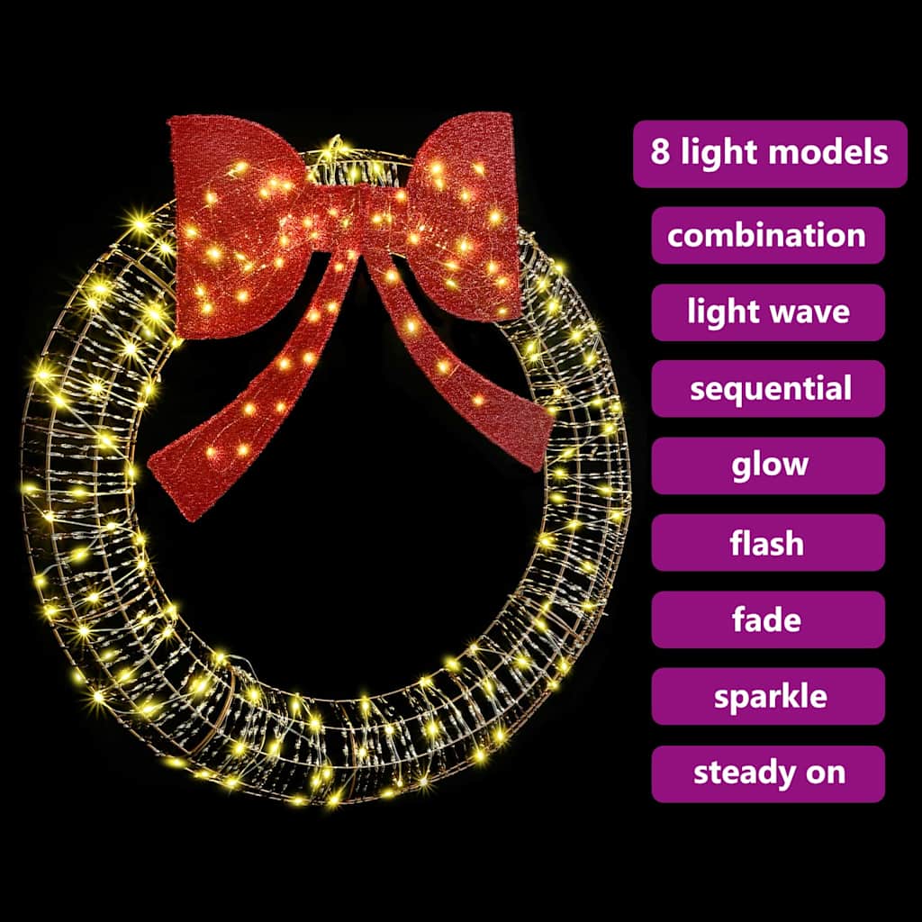 Krans met 150 LED Warmwit 120 cm PET