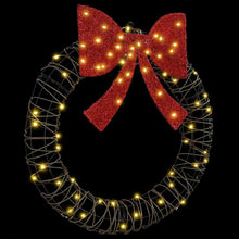 Krans met 60 LED Warmwit 75 cm Rattan