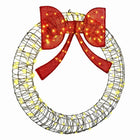 Wreath with 150 LED Warm White 121 x 121 x 10 cm Rattan