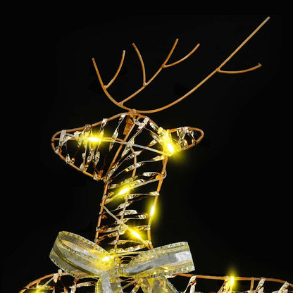 LED Rendieren met 40 LED 2 pcs Warmwit 64 x 42 x 15 cm PET