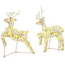 LED Rendieren met 40 LED 2 pcs Warmwit 64 x 42 x 15 cm PET