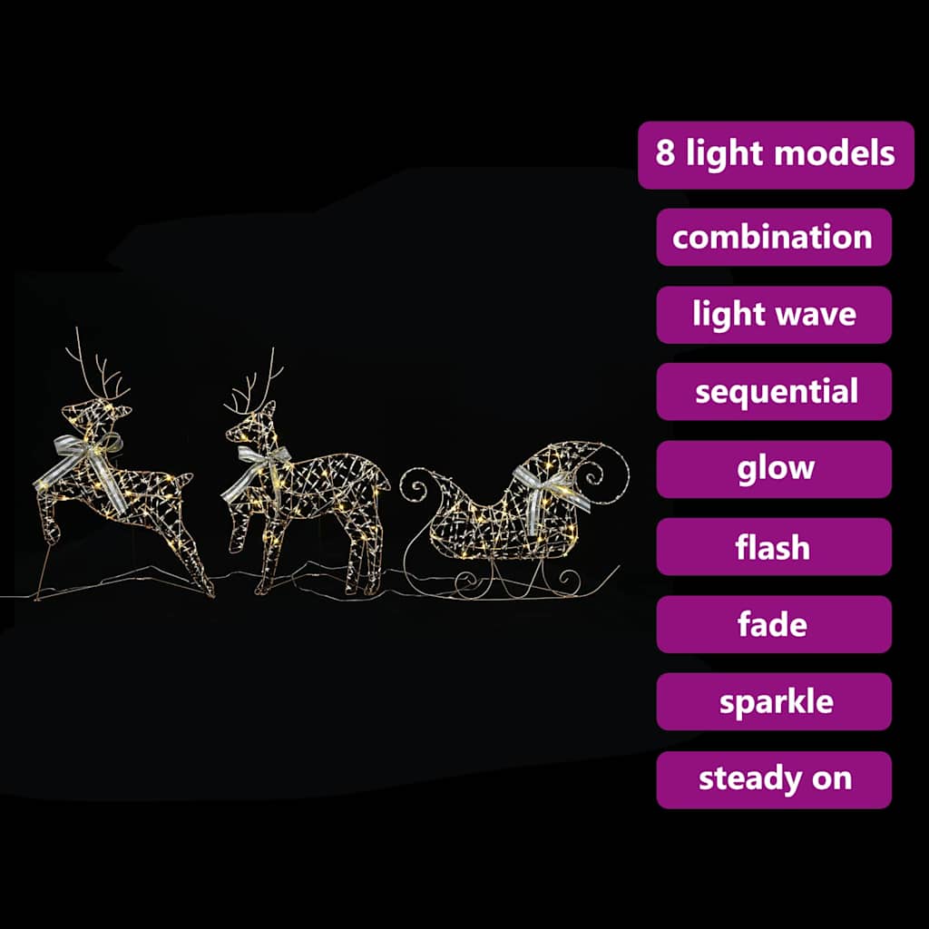 LED Rendieren met 60 LED 3 pcs Warmwit PET