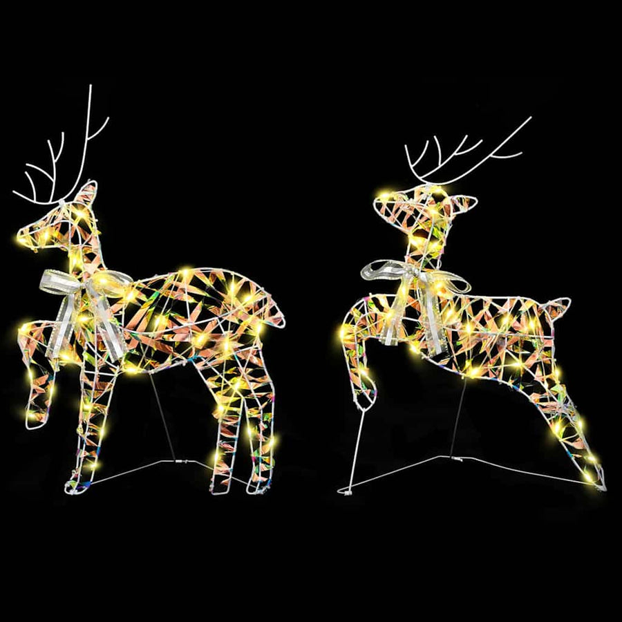 LED Rendieren met 40 LED 2 pcs Warmwit 64 x 42 x 15 cm PET