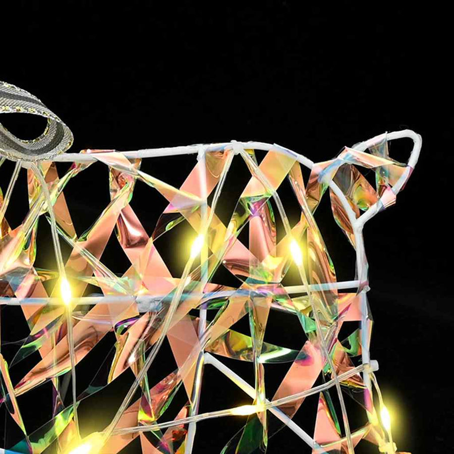 LED Rendieren met 60 LED 3 pcs Warmwit PET