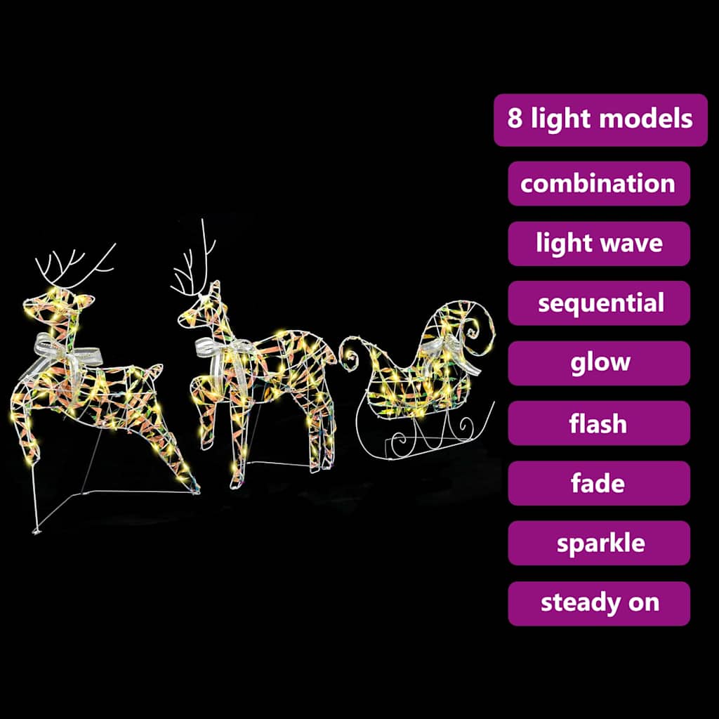 LED Rendieren met 60 LED 3 pcs Warmwit PET