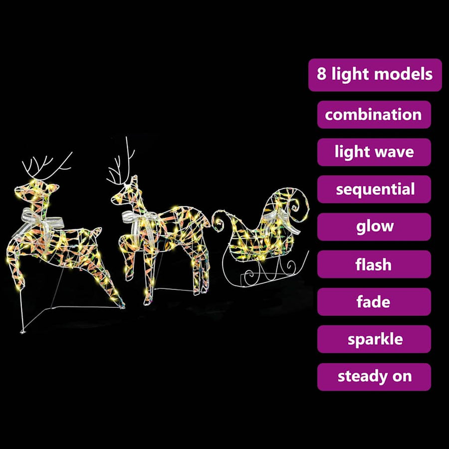 LED Rendieren met 60 LED 3 pcs Warmwit PET
