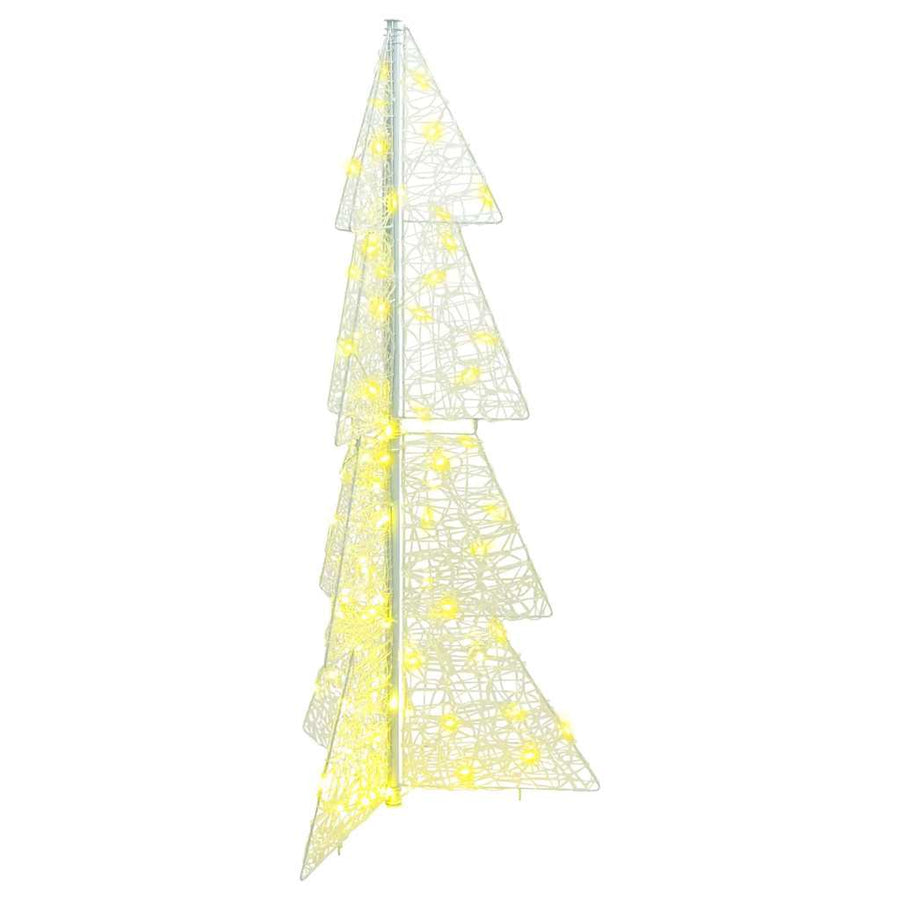 Kerstboom met 100 LED Warmwit 120 cm Acryl